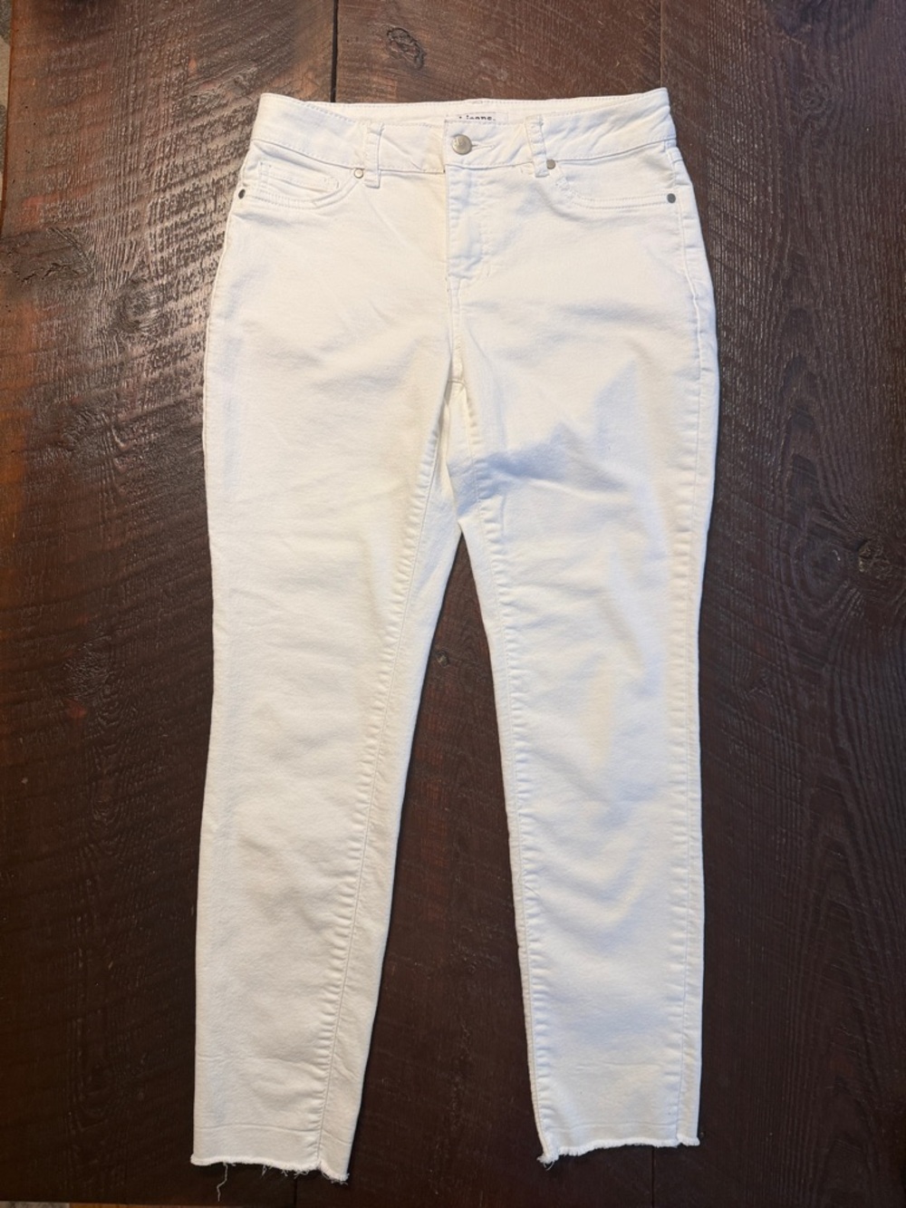 d. jeans White Skinny Ankle Jeans Size 6 Mid Rise Stretch Denim